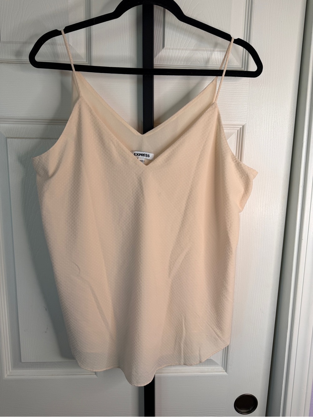 Express Cream V-Neck Spaghetti Strap Cami, size Medium